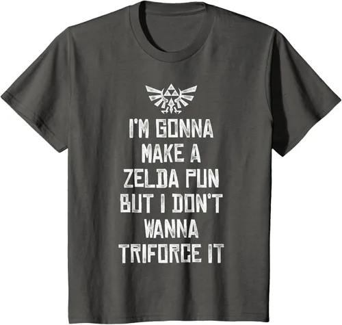 Vista 30 de Nintendo Zelda Funny Triforce It Pun - Camiseta gráfica, Negro, S