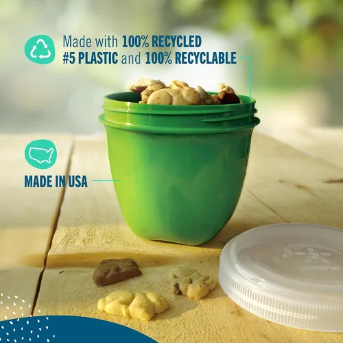 Vista 2 de Preserve Mini accesorio de almacenamiento de alimentos, juego de 4, 8 oz (rojo)