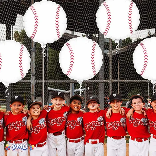 Vista 7 de PMU Globo de béisbol de 18 pulgadas Mylar (1/Pkg) Pkg/1