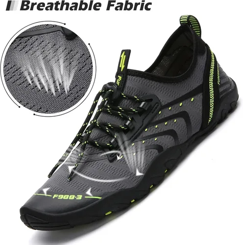 Vista 2 de Mishansha - Zapatos de agua para hombres y mujeres, secado rápido, para natación, buceo, surf, deportes acuáticos, piscina, playa, senderismo, yoga.