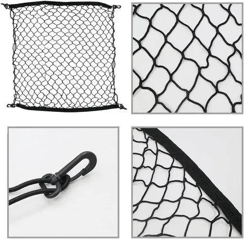 Vista 7 de 70cm x70cm Car Net,4 Hooks Car Trunk Cargo Net Mesh Storage Organizer,for Chevrolet Cruze