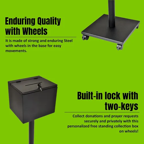 Vista 4 de Kingdom - Caja de colección de metal duradera sin contacto con ruedas para un fácil movimiento más una cerradura y llaves para que tus colecciones