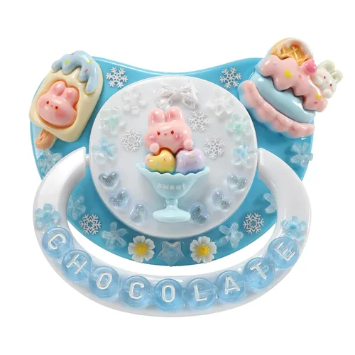 Vista 12 de CutiePlusU - Chupete para bricolaje, tamaño grande, diseño de fresa