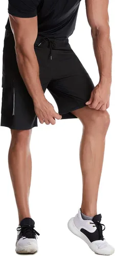 Vista 6 de Mr.Stream Pantalones cortos de carga elásticos con múltiples bolsillos y secado rápido para hombre