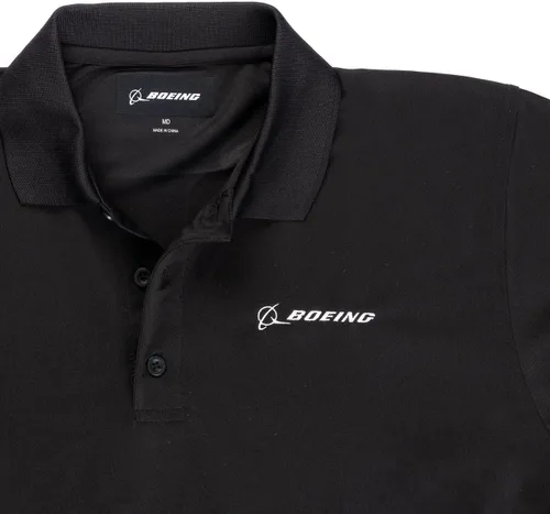 Vista 2 de Boeing Polo Tech de malla con logotipo distintivo