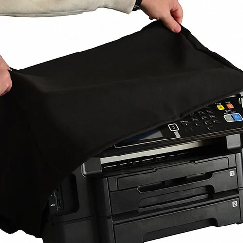 Vista 5 de Cubierta antipolvo para impresora Brother MFC-7360DW - Impermeable, antiestática, tela resistente, negro, 16.9" x 16.9" x 12.6