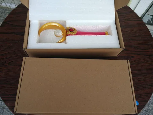 Vista 8 de OURCOSPLAY Sailor Moon Accesorios Cosplay Tsukino Usagi Moon Stick accesorios para disfraz