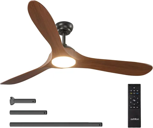 Vista 17 de addlon Ventiladores de techo de madera maciza de 42 pulgadas con luces