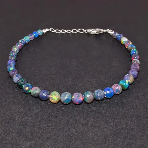 Vista 8 de Multi Gemstone Dainty Choker Bracelet