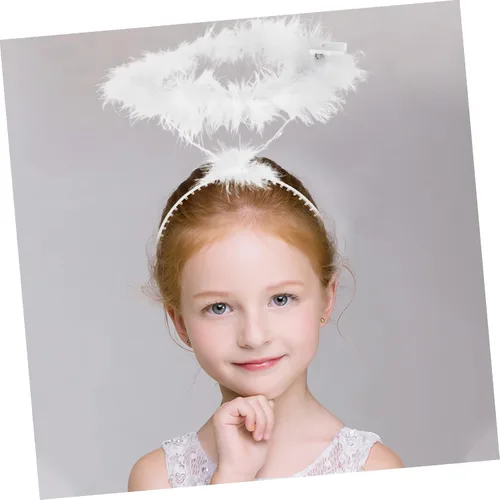 Vista 2 de 2Pcs angel headband white headband costume christmas headband fairy hair band adult Costume Headbands