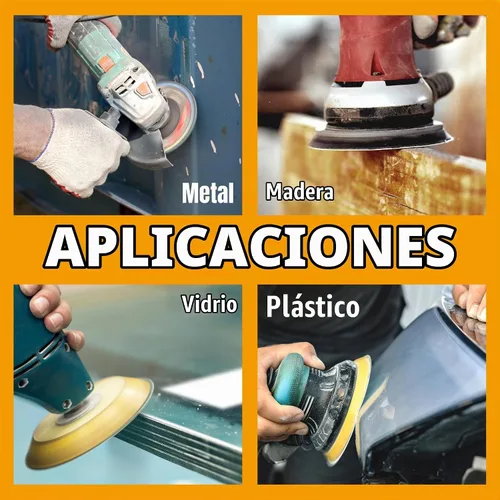 Vista 9 de POWERTEC Grano 40, paquete de 25, discos de lijado de 6 pulgadas – Gancho y bucle, almohadillas de lijadora orbital de óxido de aluminio de 6