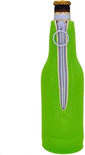 Vista 21 de Botella de cerveza de neopreno en blanco Coolie (1, negro)