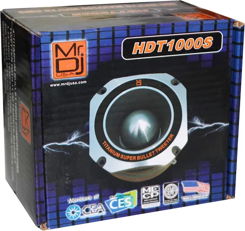 Vista 3 de Mr. Dj HDT1000S - Tweeter de alta compresión de bala de titanio de 4 pulgadas con imán de ferrita de 11 onzas (cromo)