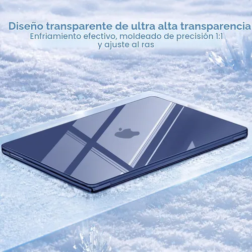 Vista 3 de MOSISO Compatible con MacBook Neo Case 13 pulgadas 2026 A3404 A18 Pro Chip Índigo de cristal