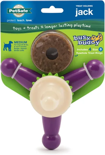 Vista 11 de PetSafe Busy Buddy Bristle Bone - Hueso de Cerdas - Juguete Duradero para Masticar para Perros con Cerdas y Protuberancias de Goma para la Salud