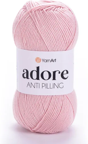 Vista 9 de 1 madeja YarnArt Adore, hilo antipilling, 100% acrílico antipilling, 100 g (3.5 oz), 280 m (306 yd), 3: Light-DK, Verde bebé - 358