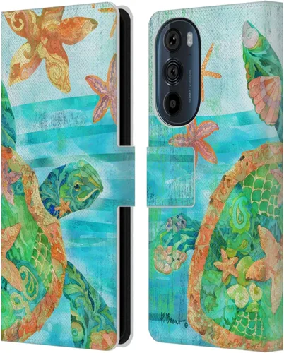 Vista 10 de Head Case Designs Officially Licensed Paul Brent Agate Mermaid Coastal Leather Book Wallet Case Cover Compatible with Motorola Edge 30