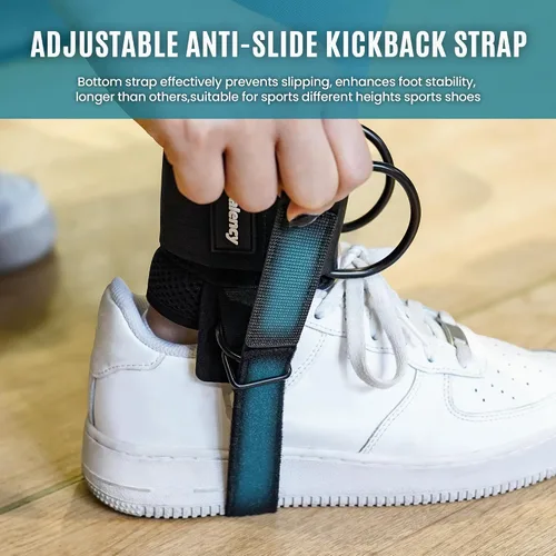 Vista 5 de Correas de tobillo para máquina de cable para mujer, Correa de tobillo acolchada Balency para máquina de cable Kickback, Accesorio de tobillo