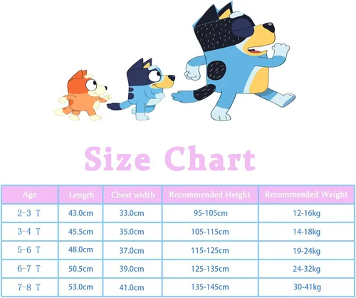 Vista 3 de entflhs Toddler Boys And Girls Hoodie Lovely Cartoon Blue Dog Print Sweatshirt For Kids 2-8 Years