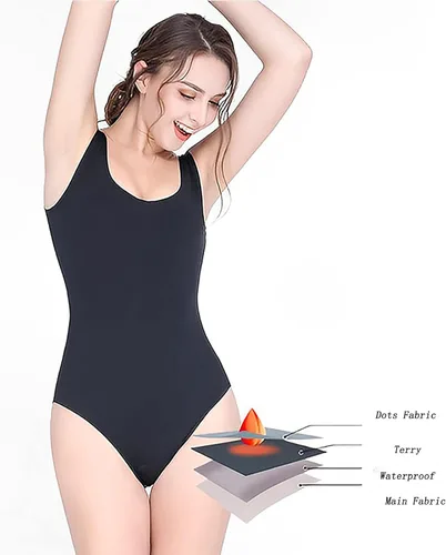 Vista 5 de Period Swimwear One Piece Menstrual Leak Proof Period Swimsuit Bathing Suit for Teen Girls Women