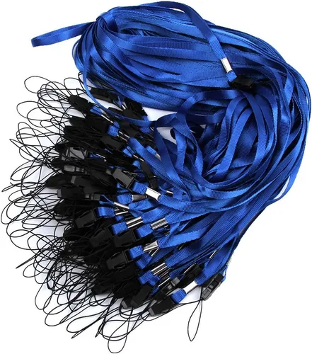 Vista 9 de ICObuty Correa de cuello desmontable con cordón, 100 unidades, liberación rápida, venta completa a granel para portatarjetas de identificación