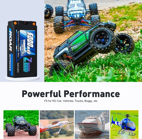 Vista 5 de Zeee 2S Shorty Lipo Batería 5000mAh 7.4V 120C con 0.197 in Bullet a T Plug