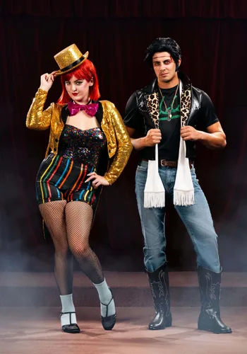 Vista 3 de Disfraz de Columbia para Mujer de Rocky Horror Show Multicolor