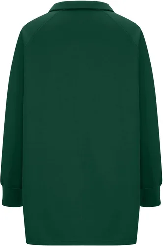 Vista 6 de Ceboyel Sudaderas con capucha y cremallera para mujer, a la moda, color sólido, sudadera holgada con cremallera, ropa de moda cómoda