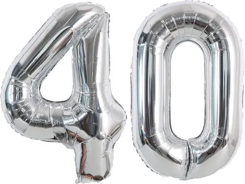 Vista 43 de Globos de números grandes, negros, de 40 pulgadas