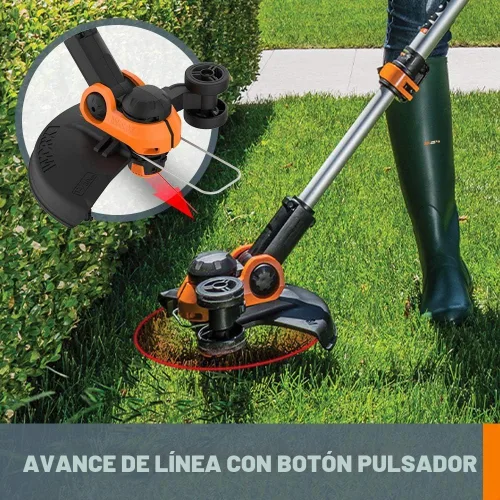 Vista 4 de WORX - Podadora inalámbrica de 20 V y 2 en 1, para cortar y bordear WG162 (batería y cargador incluidos)