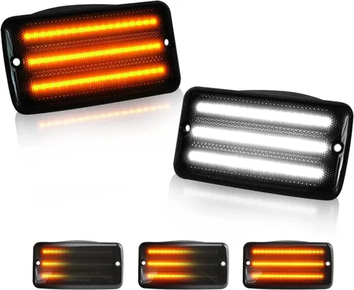 Vista 11 de Bestview Luz de Señal de Giro Delantera y Luz Marcadora Lateral LED Compatible con Jeep Wrangler TJ 1997-2006, Kit de Luz de Señal de Giro