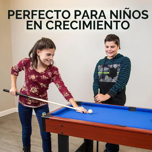 Vista 7 de Hathaway Triad - Mesa de juego múltiple – Mesa de billar de 48 pulgadas que ahorra espacio con tenis de mesa ligero y cubierta de mesa de hockey