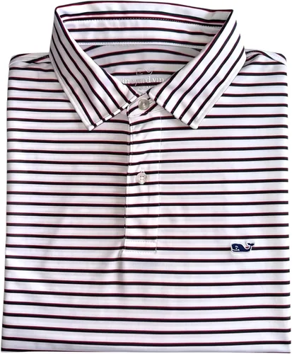 Vista 48 de Vineyard Vines Polo Bradley Stripe Sankaty para hombre Ocean Breeze Tejeda