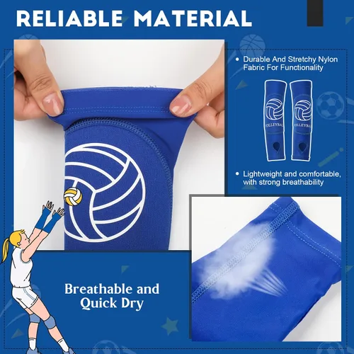 Vista 4 de Shappy 2 piezas de mangas para brazos de voleibol, mangas para antebrazos, almohadillas para brazos de voleibol para niños, niñas, adolescentes