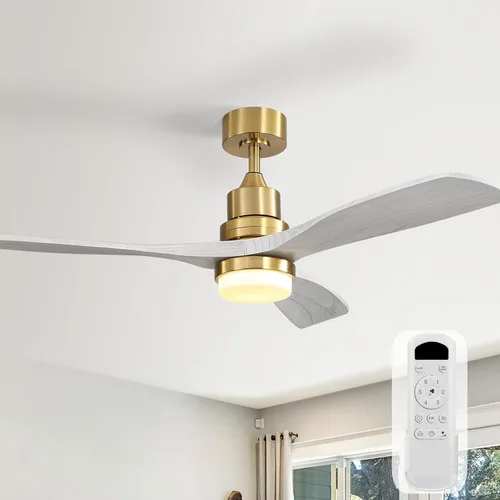 Vista 23 de Sofucor Ventiladores de techo inteligentes de 60 pulgadas con luces, ventilador de techo inteligente moderno para exteriores