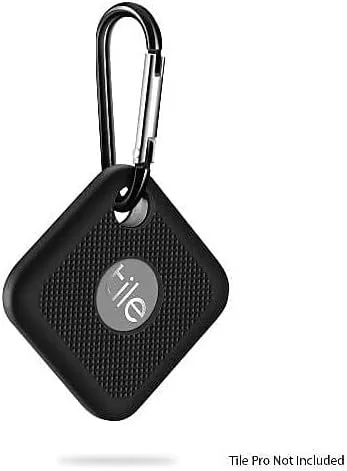 Vista 4 de SaharaCase - Funda de silicona para Tile Pro con clip de mosquetón [parachoques a prueba de golpes] agarre antideslizante, color negro