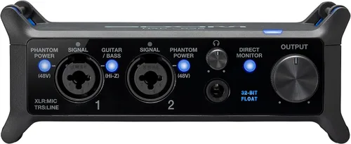 Vista 4 de Zoom Convertidor de audio UAC-232 con flotador de 32 bits, interfaz de audio, 2 entradas combinadas XLR/TRS, salidas de auriculares, frecuencia
