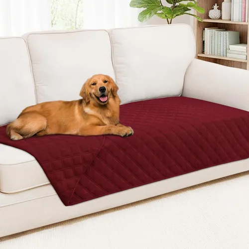 Vista 27 de Smiry Funda Impermeable para Cama de Perro Manta para Mascotas, Manta Suave y Lavable para Perros para Muebles Cama Sofá Sofá Reversible, a Cuadros