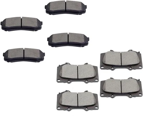 Vista 32 de Cciyu D627 Kit de 4 piezas de pastillas de freno cerámicas traseras 1994-2004 para Ford Mustang