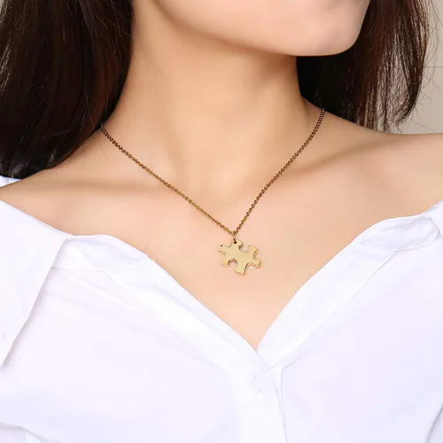 Vista 5 de Collar de acero inoxidable con nombre personalizado para 23456 mejores amigos, collar de costura conectada, joyería de amistad, joyería familiar