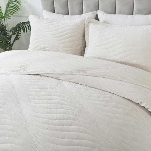 Vista 46 de HoneiLife Juego de ropa de cama tamaño Queen, juego de edredón de microfibra para cama Queen, colchas ligeras de 3 piezas, edredones reversibles