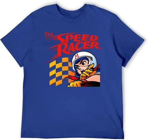 Vista 3 de COROBAN Camisetas deportivas clásicas Go Speed Racer para hombre, Azul