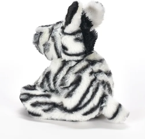 Vista 6 de The Petting Zoo Peluche de cebra, regalos para niños, animales salvajes del zoológico Onez, juguete de peluche de cebra de 9 pulgadas
