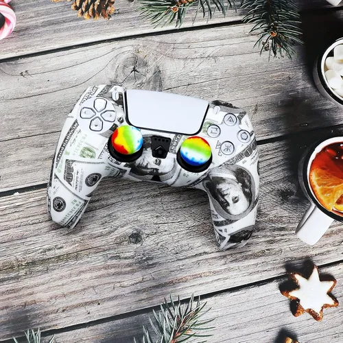 Vista 4 de Skin para Xbox Series SX Ps4 Ps5, 1 funda antideslizante con 10 empuñaduras de joystick para Playsation 5 Controller Wireless Gamepad