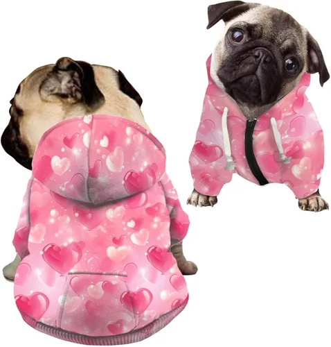 Vista 23 de Howilath Sudaderas con la bandera estadounidense para perros medianos, abrigo de invierno con diseño de pata de cachorro, ropa cálida con capucha