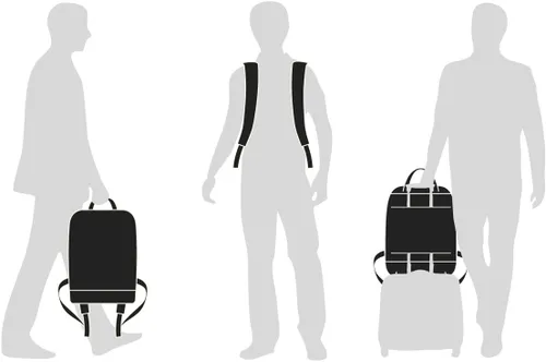Vista 8 de Moleskine Mochila Metro, almacenamiento para laptop de 15 pulgadas, mochila de negocios, para hombres, mujeres, color negro