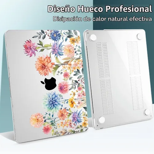 Vista 5 de TWOLSKOO Funda para MacBook Air de 15 pulgadas 2026 2025 2024 2023 lanzamiento M5 A3448 M4 A3241 M3 A3114 M2 A2941, carcasa rígida de plástico
