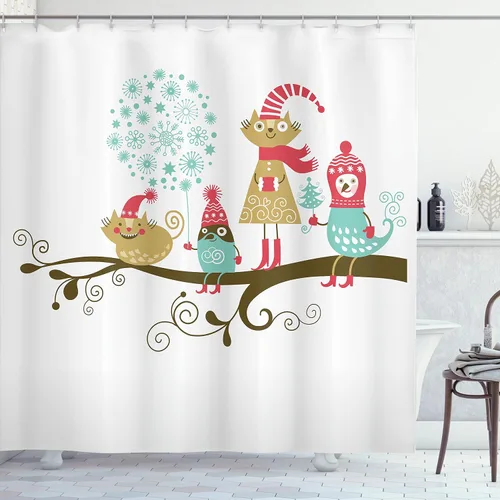 Vista 18 de Ambesonne Cortina de ducha con diseño de flores de acuarela, flores silvestres y acianos, flores de margaritas, brotes de flores, juego