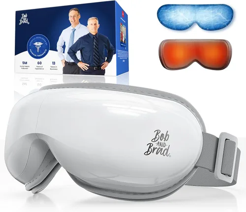 Vista 10 de BOB AND BRAD - Masajeador de ojos con calor y enfriamiento, máscara ocular EyeOasis 2 para migrañas, apta para FSA/HSA, masajeador facial térmico