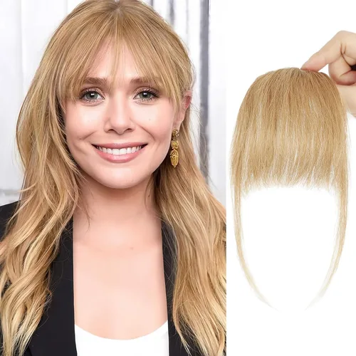 Vista 16 de BOGSEA Flequillo con clip, flequillo falso de cabello humano 100% real con clip, extensiones de cabello con fleco y sienes, postizos para mujeres